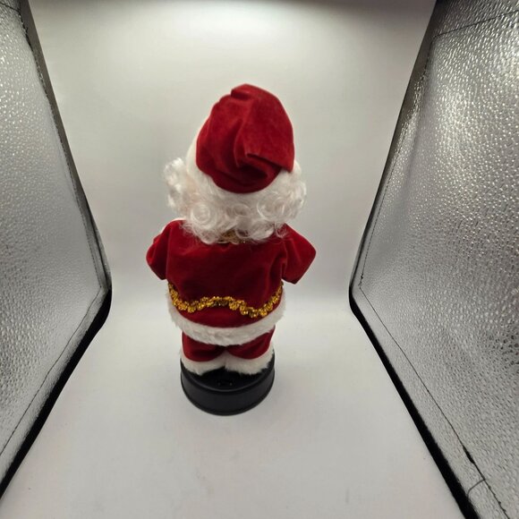 Vintage Santa Claus Animated Figurine With Light-Up Candle Musical Jingle Bells - Picture 5 of 6